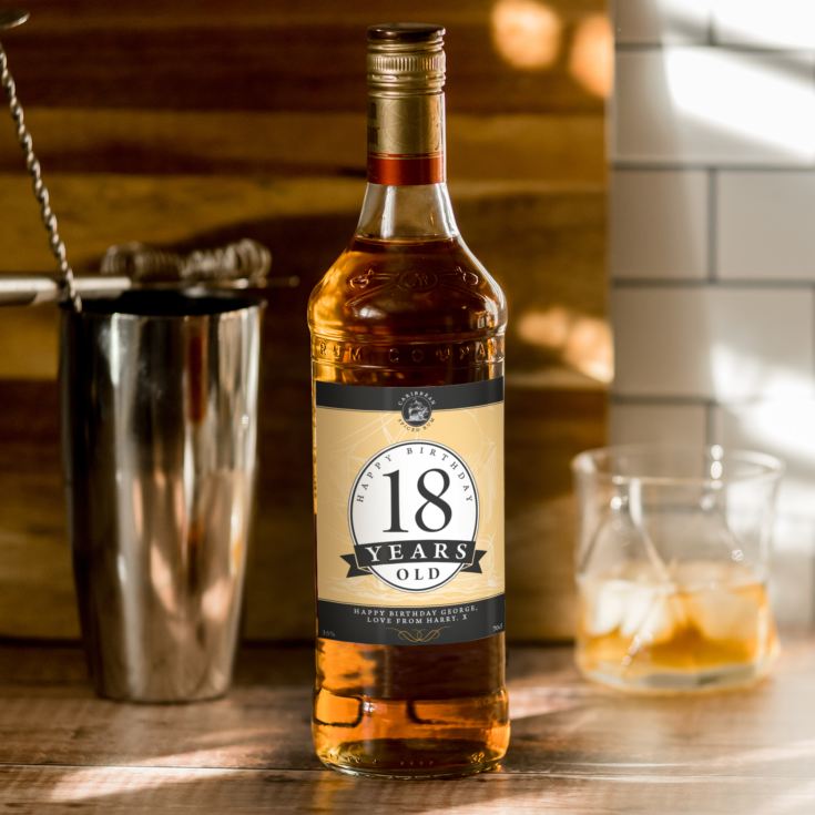 Personalised 18th Birthday Spiced Rum product image