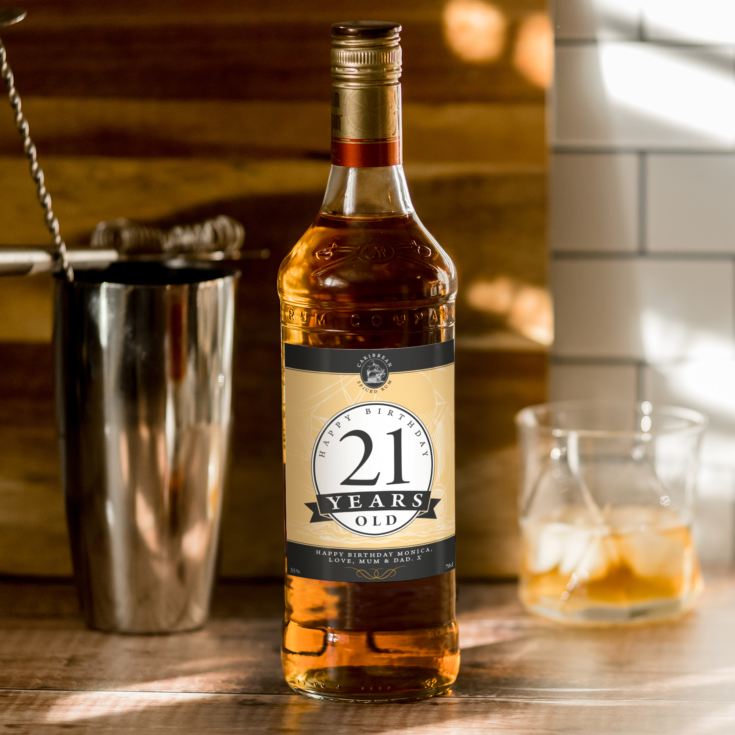 Personalised 21st Birthday Spiced Rum product image