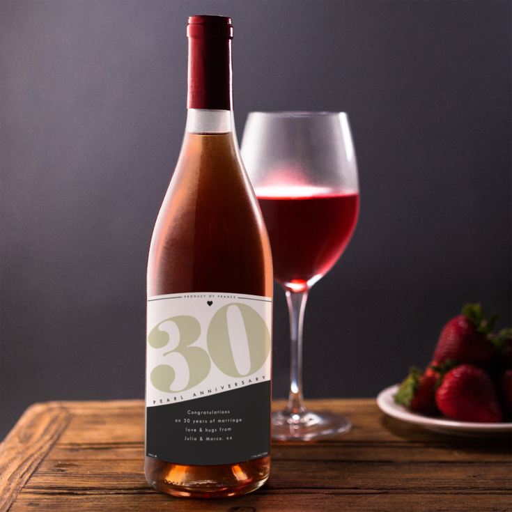 Personalised 30th Anniversary Rose Wine product image