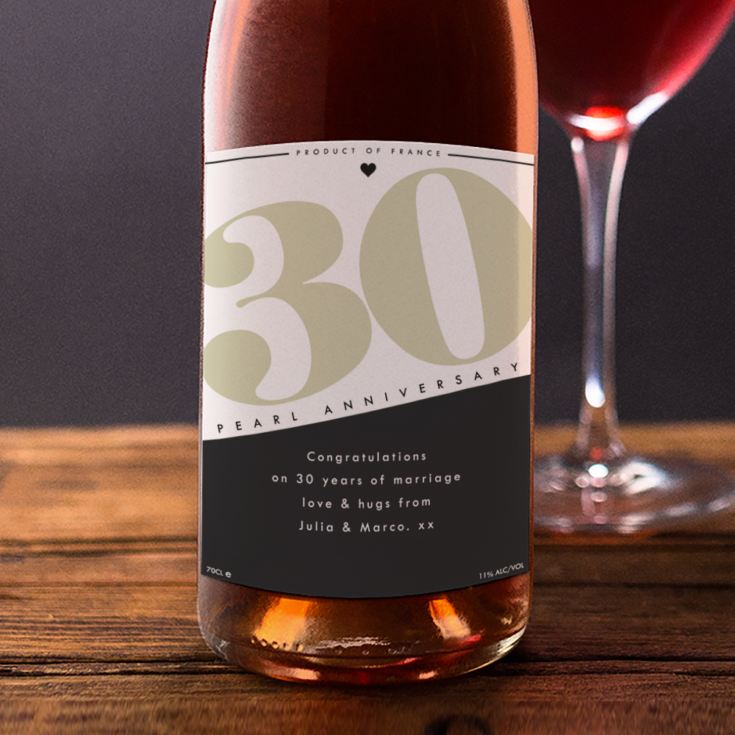 Personalised 30th Anniversary Rose Wine product image