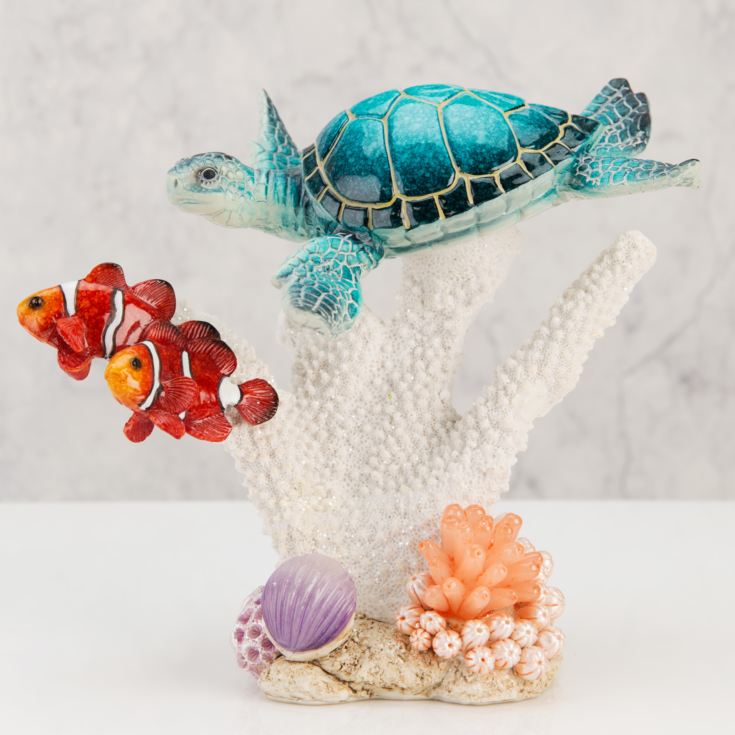 Naturecraft Resin Figurine Turtle & Clown Fish product image