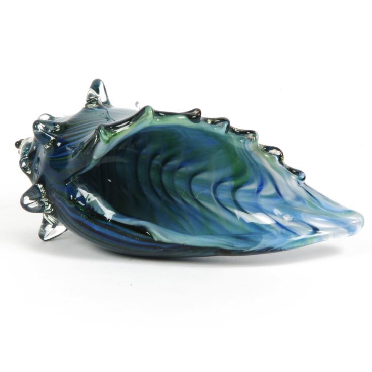 Objets d'art Glass Figurine - Blue & Green Conch Shell product image