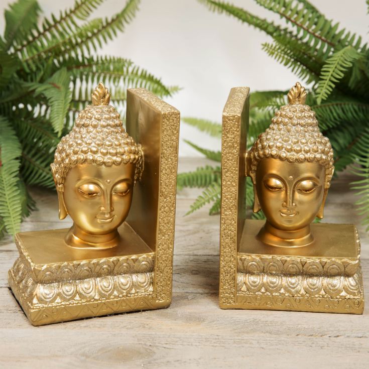 Bronze Finish Thai Buddha Bookends 16cm product image