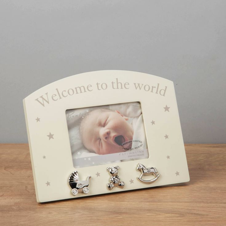 4" x 3" - Bambino Welcome To The World Photo Frame product image