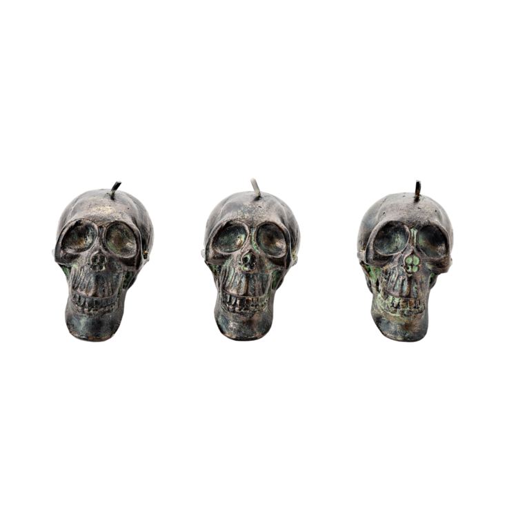 Set of 3 Small Skull Candles product image