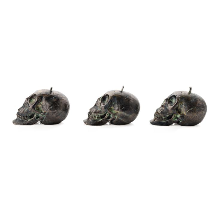 Set of 3 Small Skull Candles product image