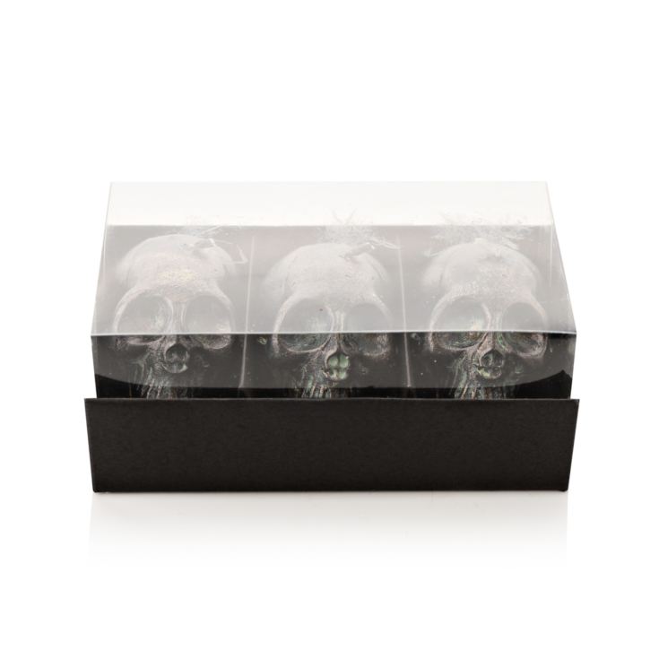 Set of 3 Small Skull Candles product image