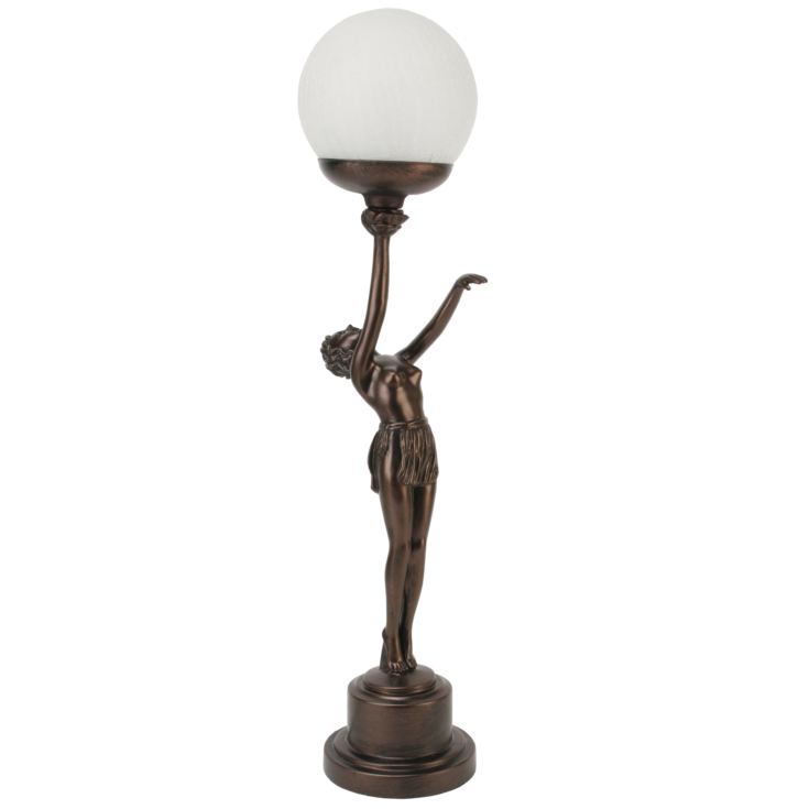 Juliana Light Lady Holding Arm Up Crackle Ball Shade product image