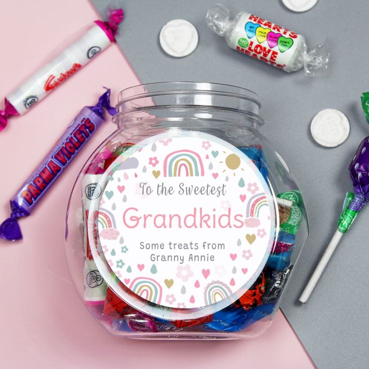 Personalised Rainbows & Sunshine Sweet Jar product image