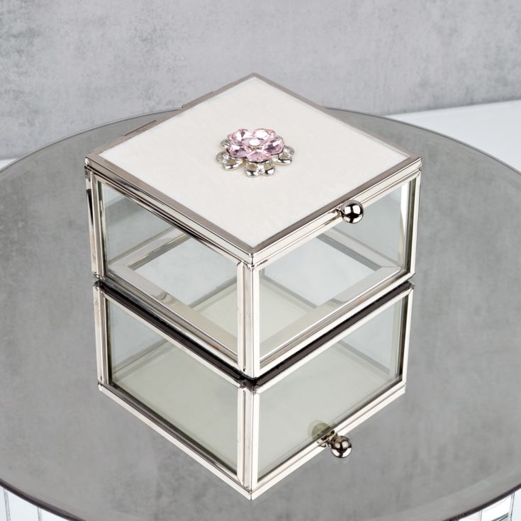 Sophia Embellished Flower Trinket Box with Enamel Lid product image