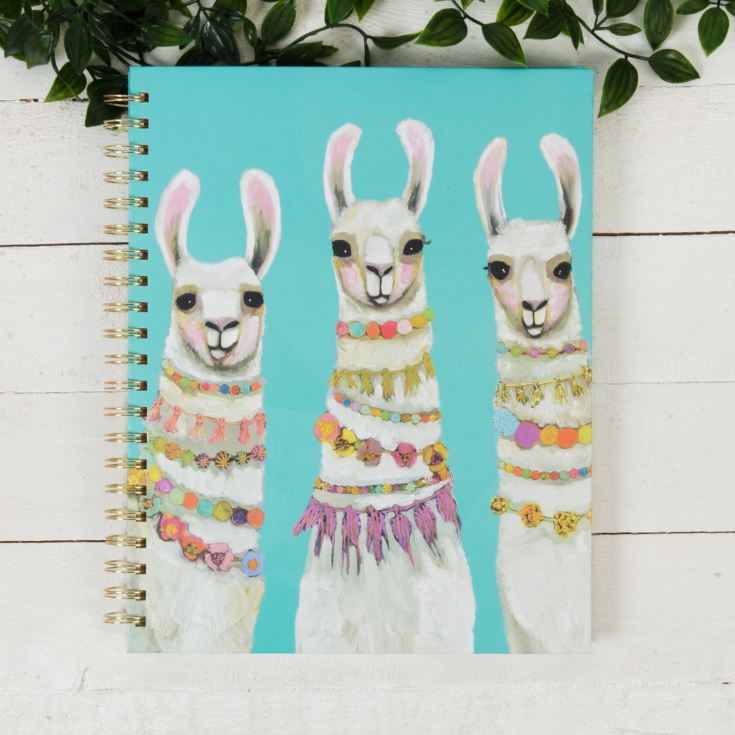 Boho Llamas by Eli Halpin - Extra Large A4 Spiral Notebook product image