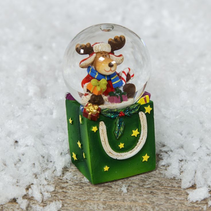 Hand Painted Resin Reindeer Snow Globe product image