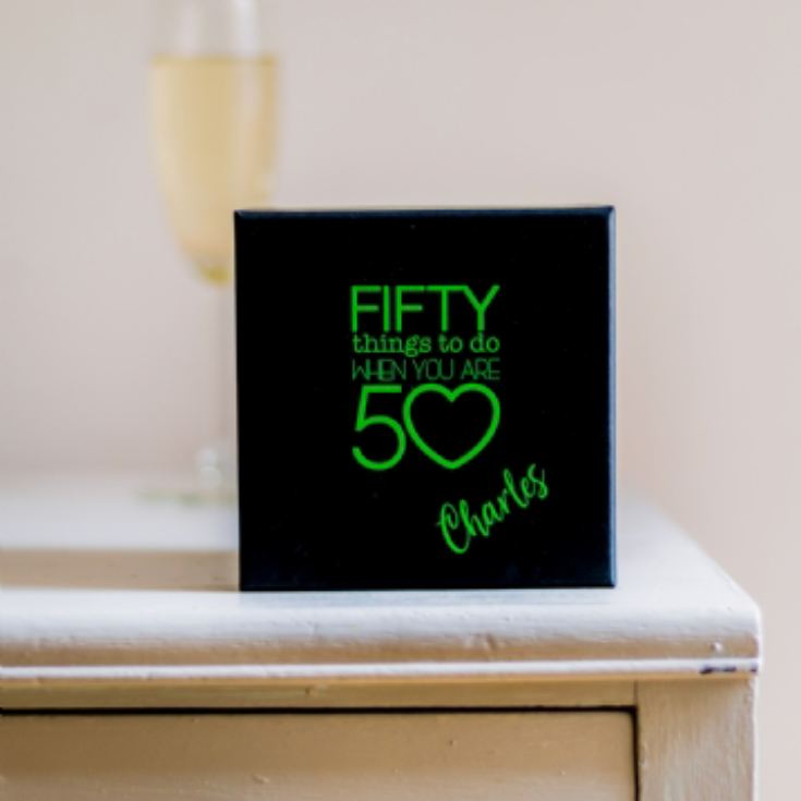Personalised Fifty Things To Do When You Are 50 Gift Box product image