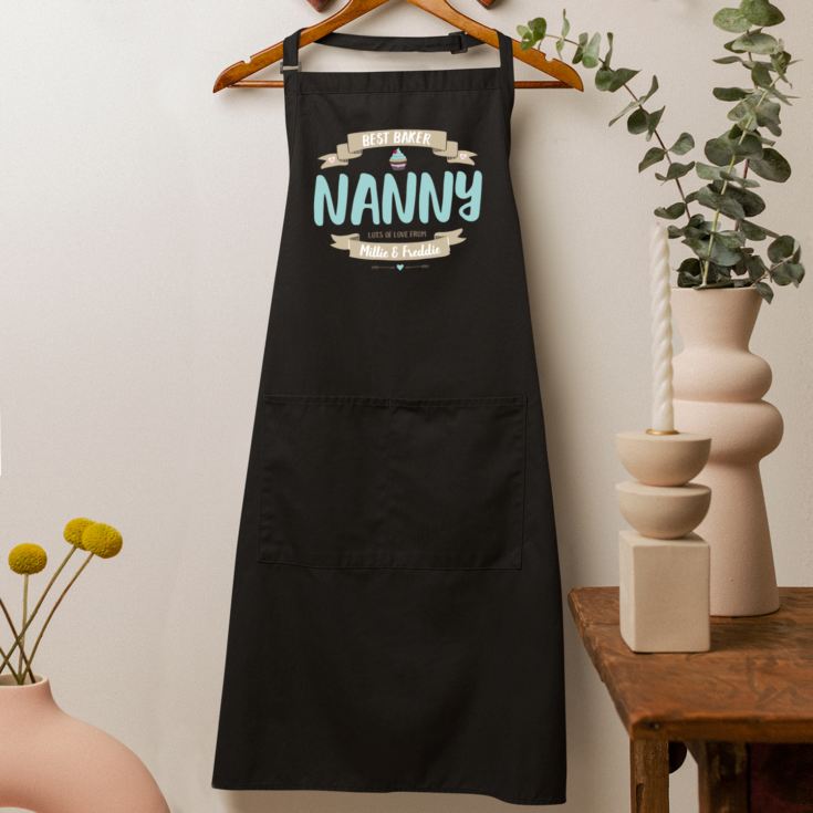 Personalised Best Baker Black Apron product image