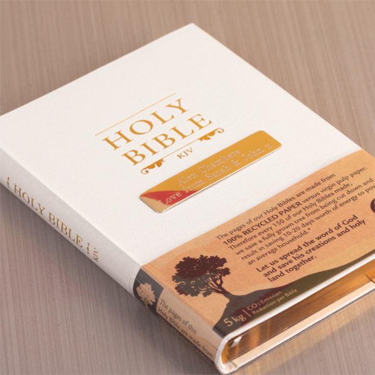 Personalised White Bible KJV - Old and New Testament | The Gift Experience