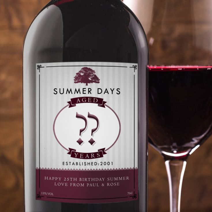 Personalised Birthday Red Wine product image