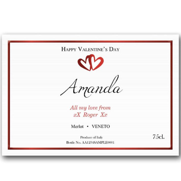 Valentines Day Hamper with Personalised Wine product image