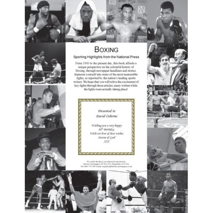 Boxing Newspaper Book - Leatherette Cover product image