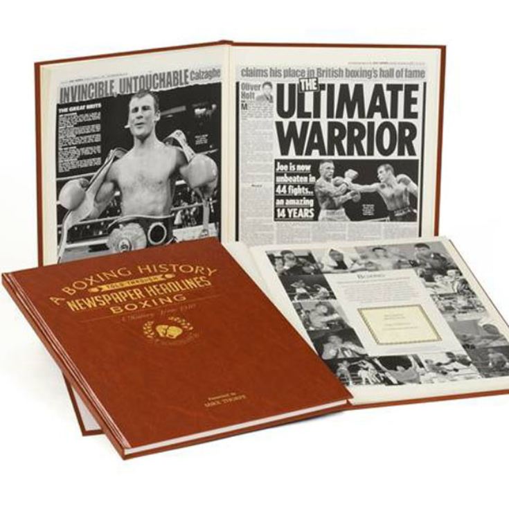 Boxing Newspaper Book - Leatherette Cover product image