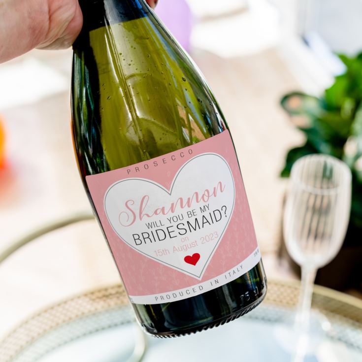 Personalised Be My Bridesmaid Prosecco product image