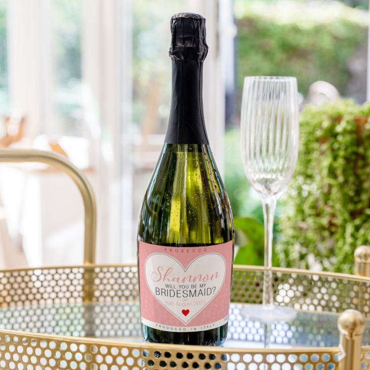 Personalised Be My Bridesmaid Prosecco product image