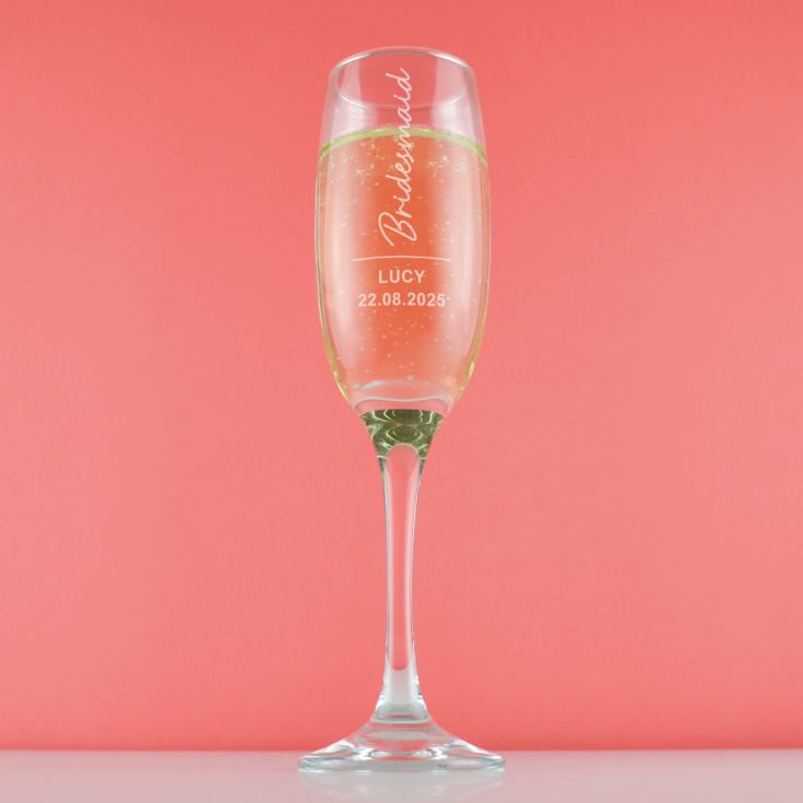 Personalised Bridesmaid Prosecco Glass product image