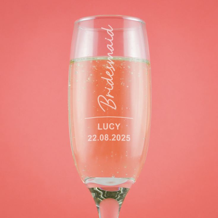 Personalised Bridesmaid Prosecco Glass product image