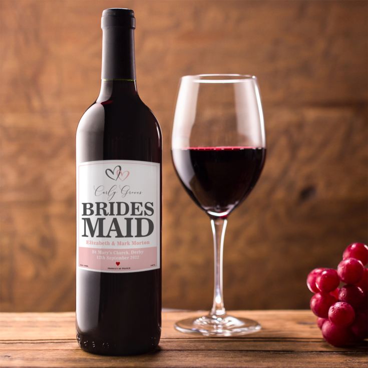 Personalised Bridesmaid Red Wine product image