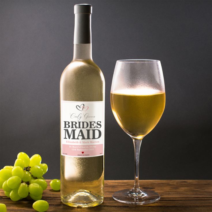 Personalised Bridesmaid White Wine product image