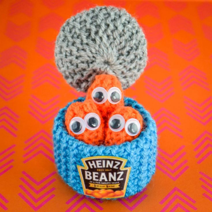 Hand Knitted Baked Beans Can with Individual Beans product image