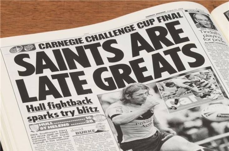 Challenge Cup Rugby League Newspaper Book - Leatherette Cover product image