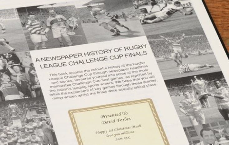 Challenge Cup Rugby League Newspaper Book - Leatherette Cover product image