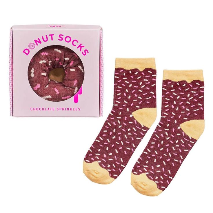 Yes Studio Organic Chocolate Sprinkles Donut Socks | The Gift Experience