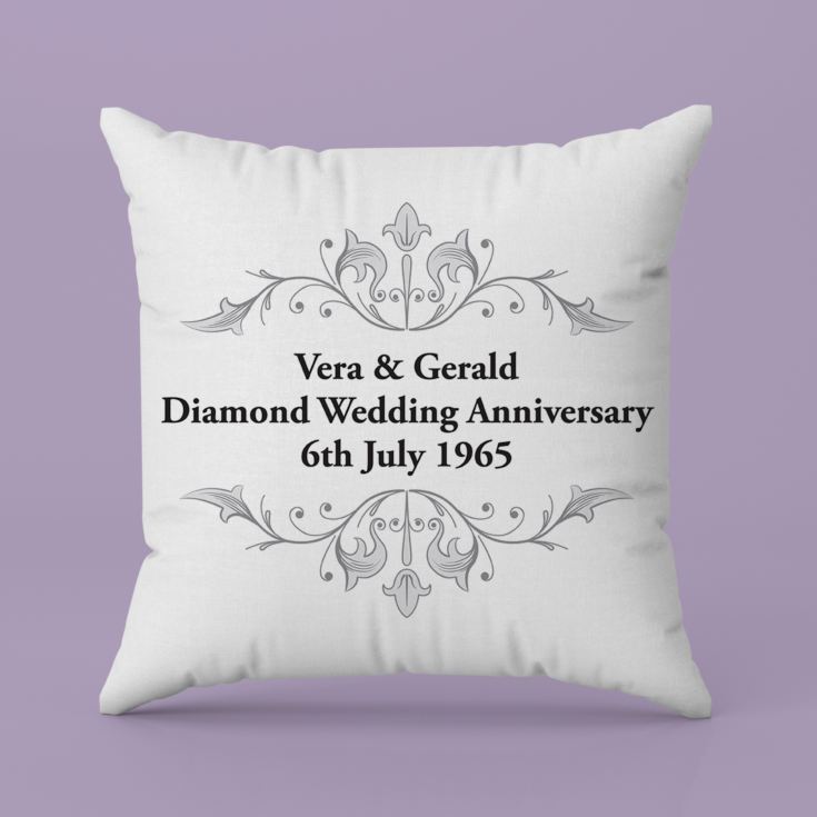 Personalised Diamond Anniversary Cushion product image