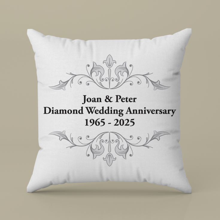 Personalised Diamond Anniversary Cushion product image