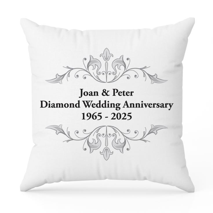 Personalised Diamond Anniversary Cushion product image