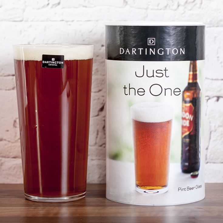 Personalised Dartington Just The One Pint Beer Glass The Gift Experience