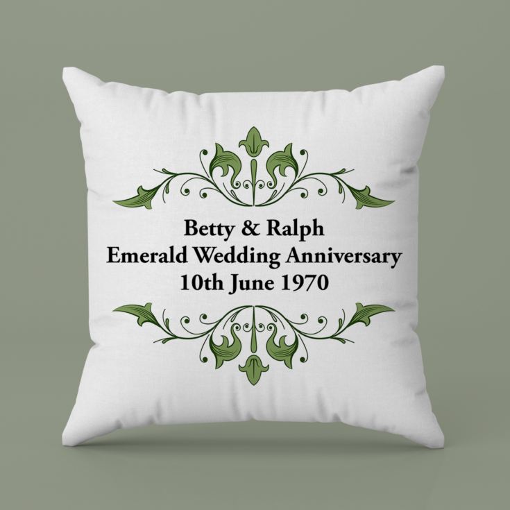 Personalised Emerald Anniversary Cushion product image