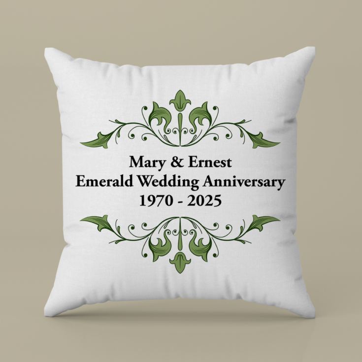 Personalised Emerald Anniversary Cushion product image