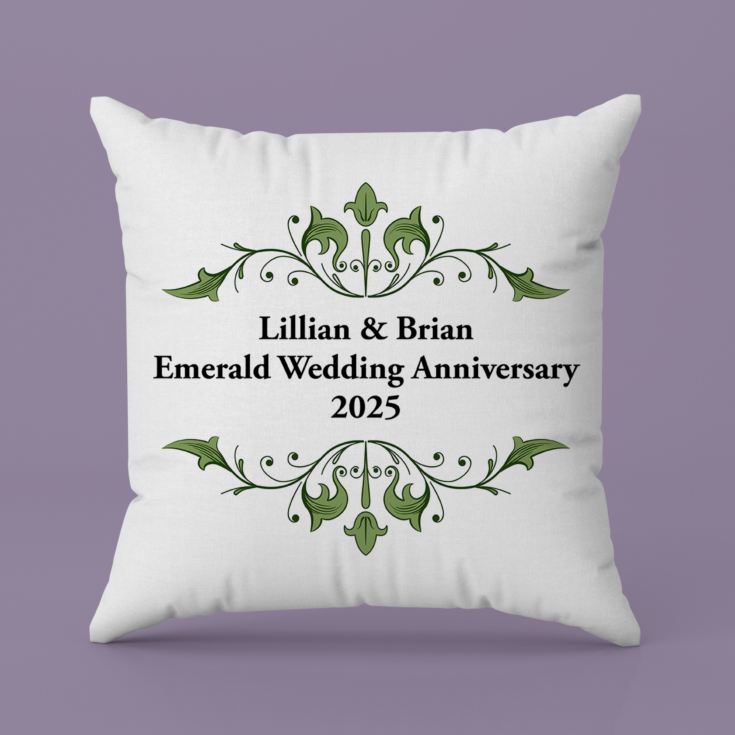 Personalised Emerald Anniversary Cushion product image