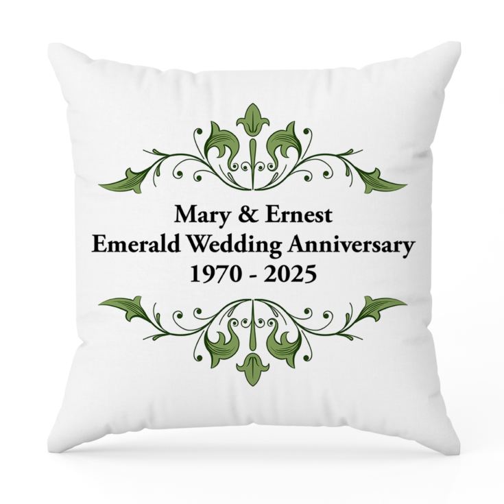 Personalised Emerald Anniversary Cushion product image