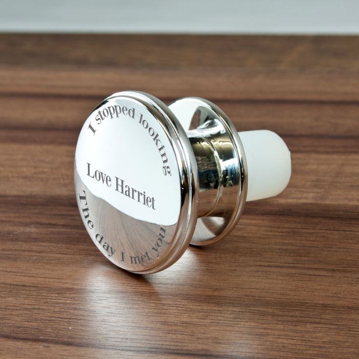 Engraved 'You're the One' Wine Bottle Stopper product image