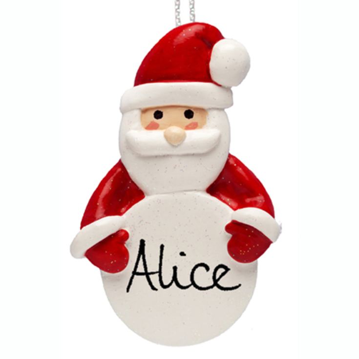 Red Father Christmas Personalised Hanging Ornament  The Gift Experience