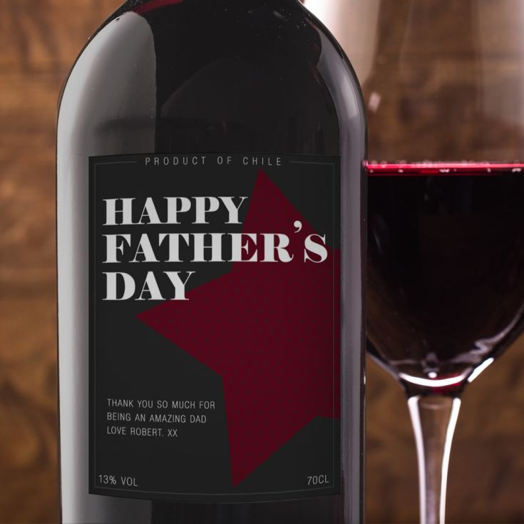 Personalised Happy Father's Day Red Wine product image