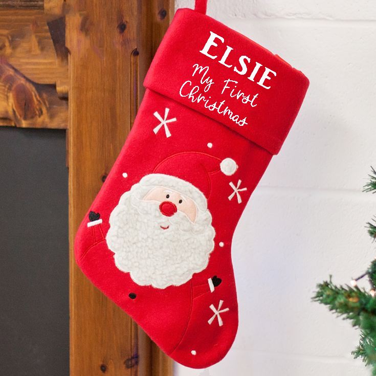 personalised first christmas stocking