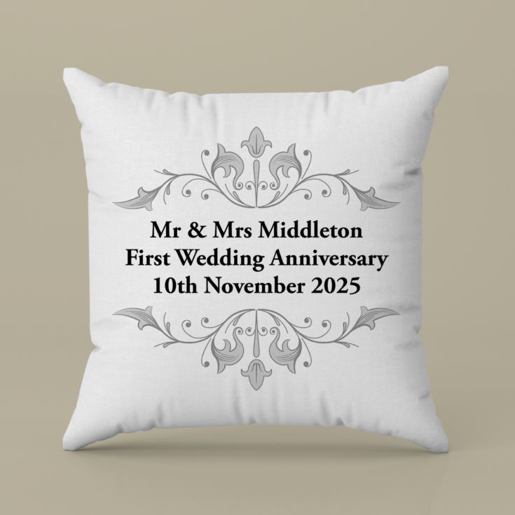 Personalised First Anniversary Cushion product image