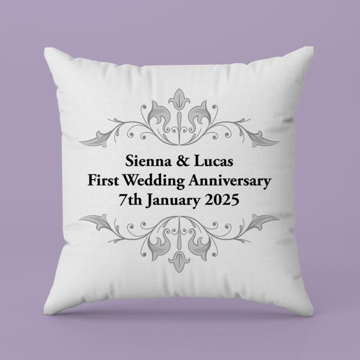 Personalised First Anniversary Cushion product image