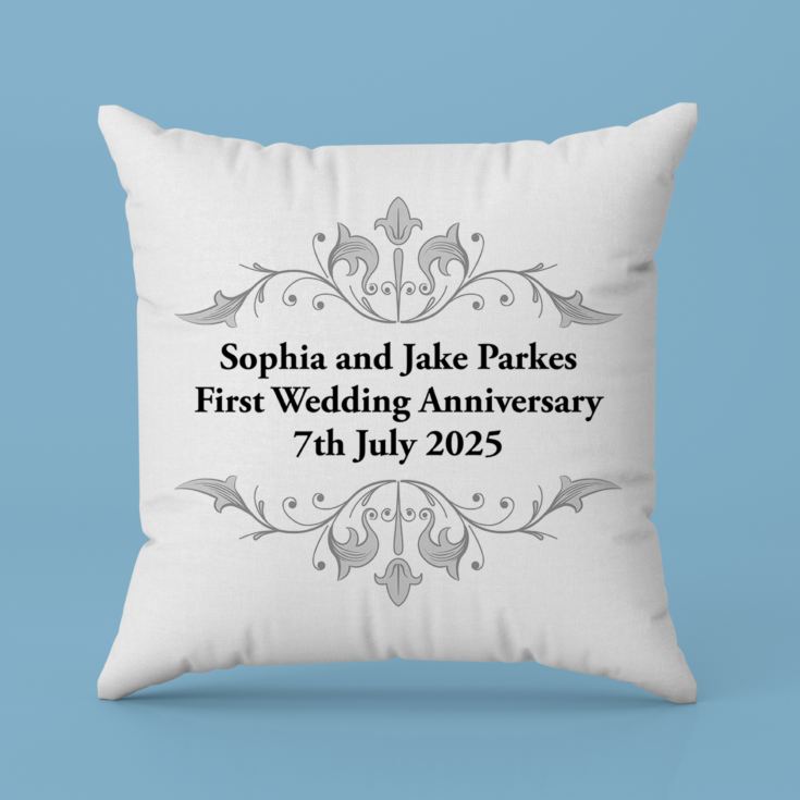 Personalised First Anniversary Cushion product image