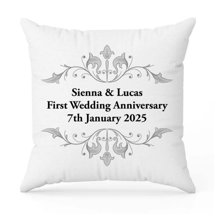 Personalised First Anniversary Cushion product image