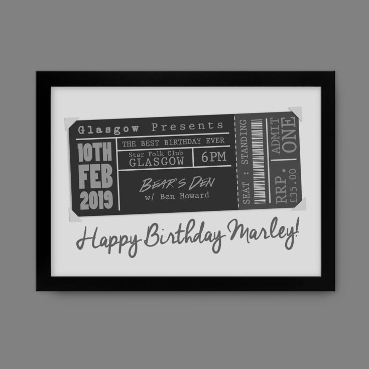 Personalised Concert Ticket Posters product image